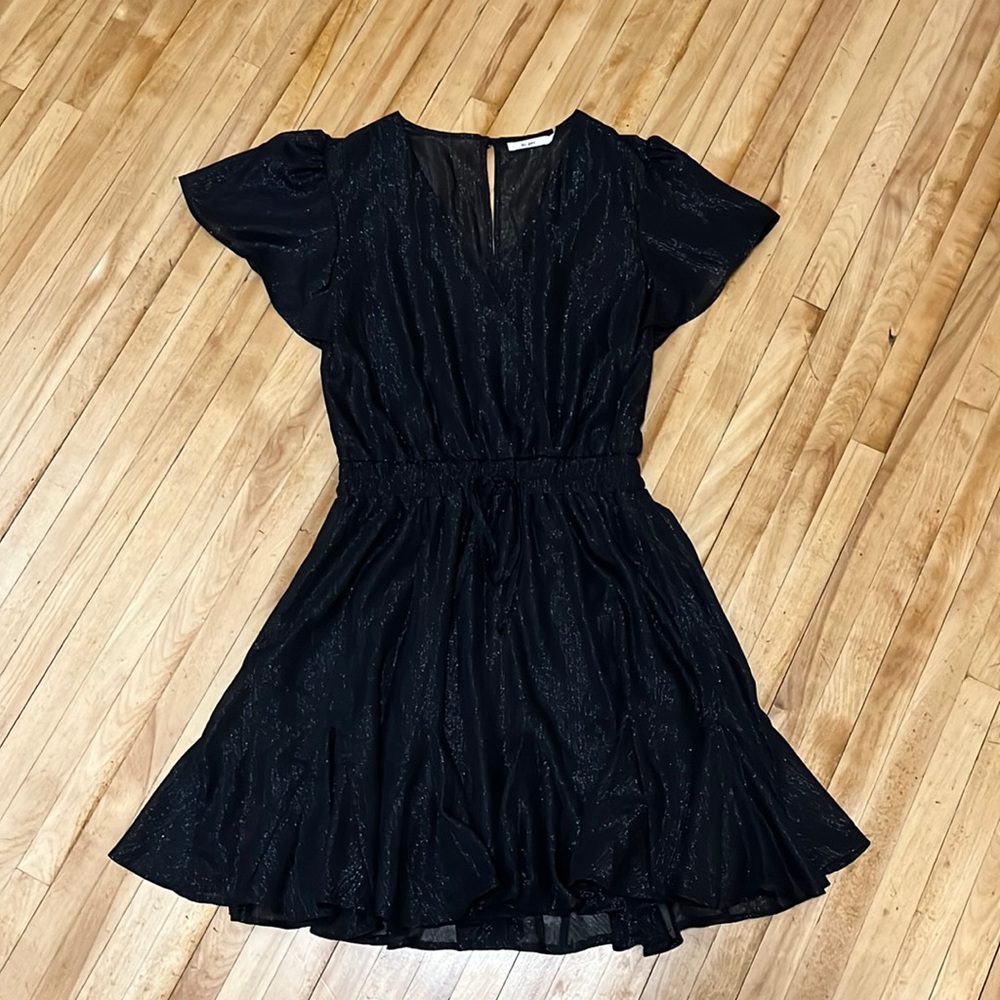 Shimmery black mini dress
